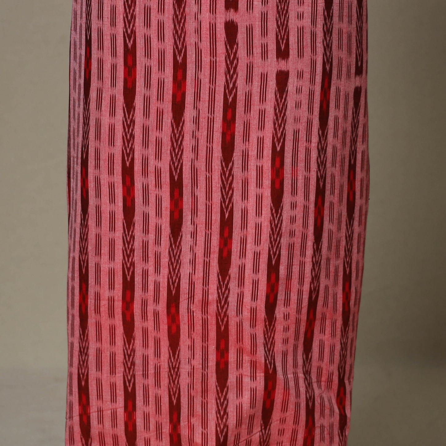 Red - 3pc unstitched sambalpuri ikat dress material