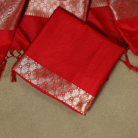 3pc Zari Jaal & Buti Silk Banarasi Dress Material