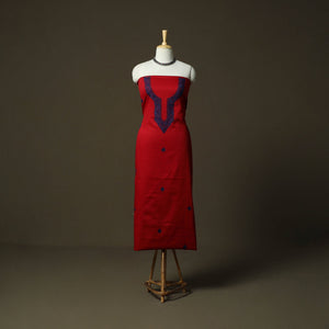 Aari hand embroidery cotton 2pc unstitched dress material