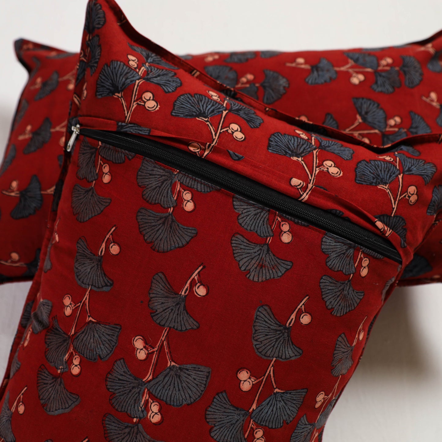 Red - pillow cover (set of 2) 11 - handcrafted