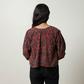 Ajrakh Cotton Crop Top | Handcrafted Elegance