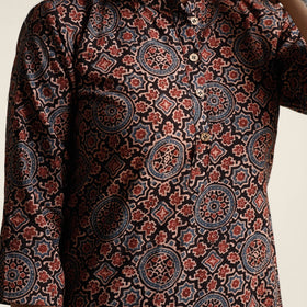 Printed cotton kurta with palazzo & dupatta set