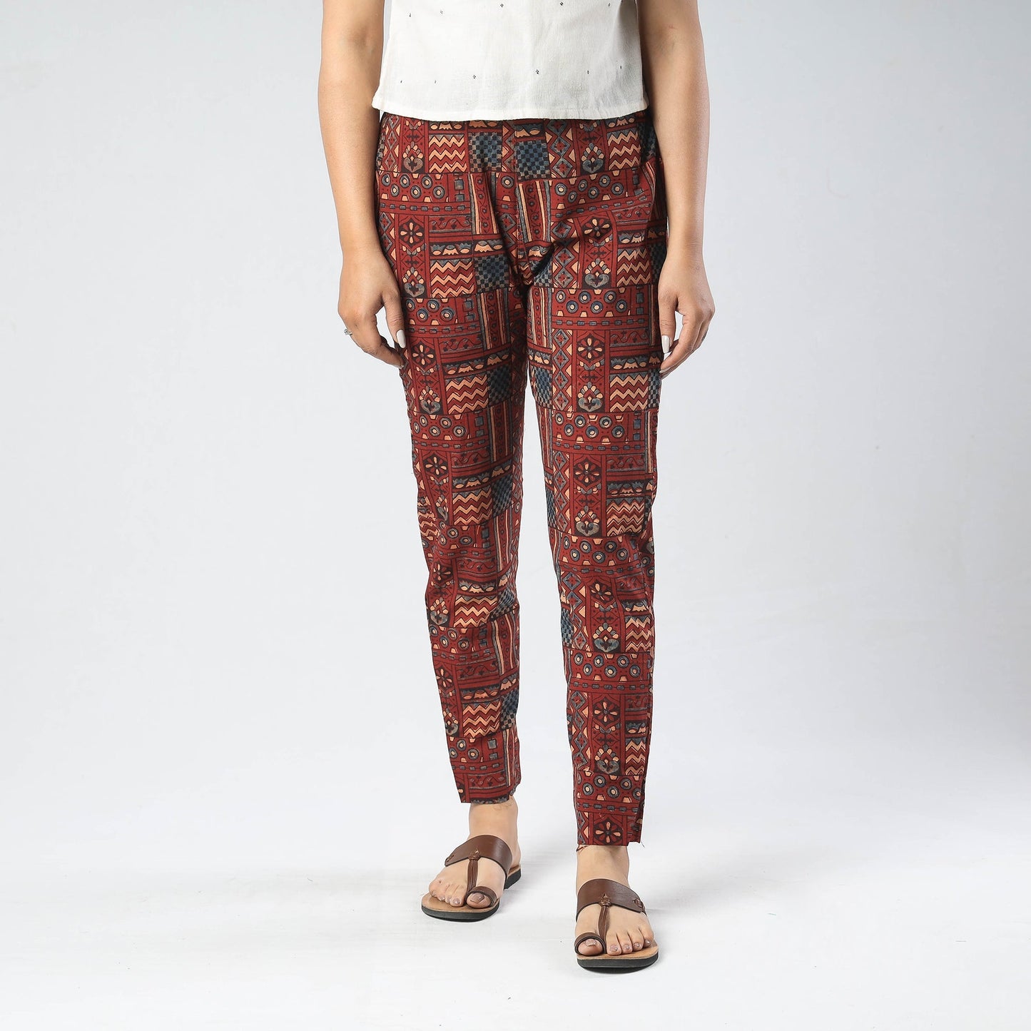 Ajrakh Block Printed Cotton Pant
 
 