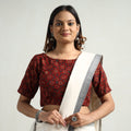 Buy Ajrakh Block Printed Cotton Stitched Blouse Online at iTokri.com