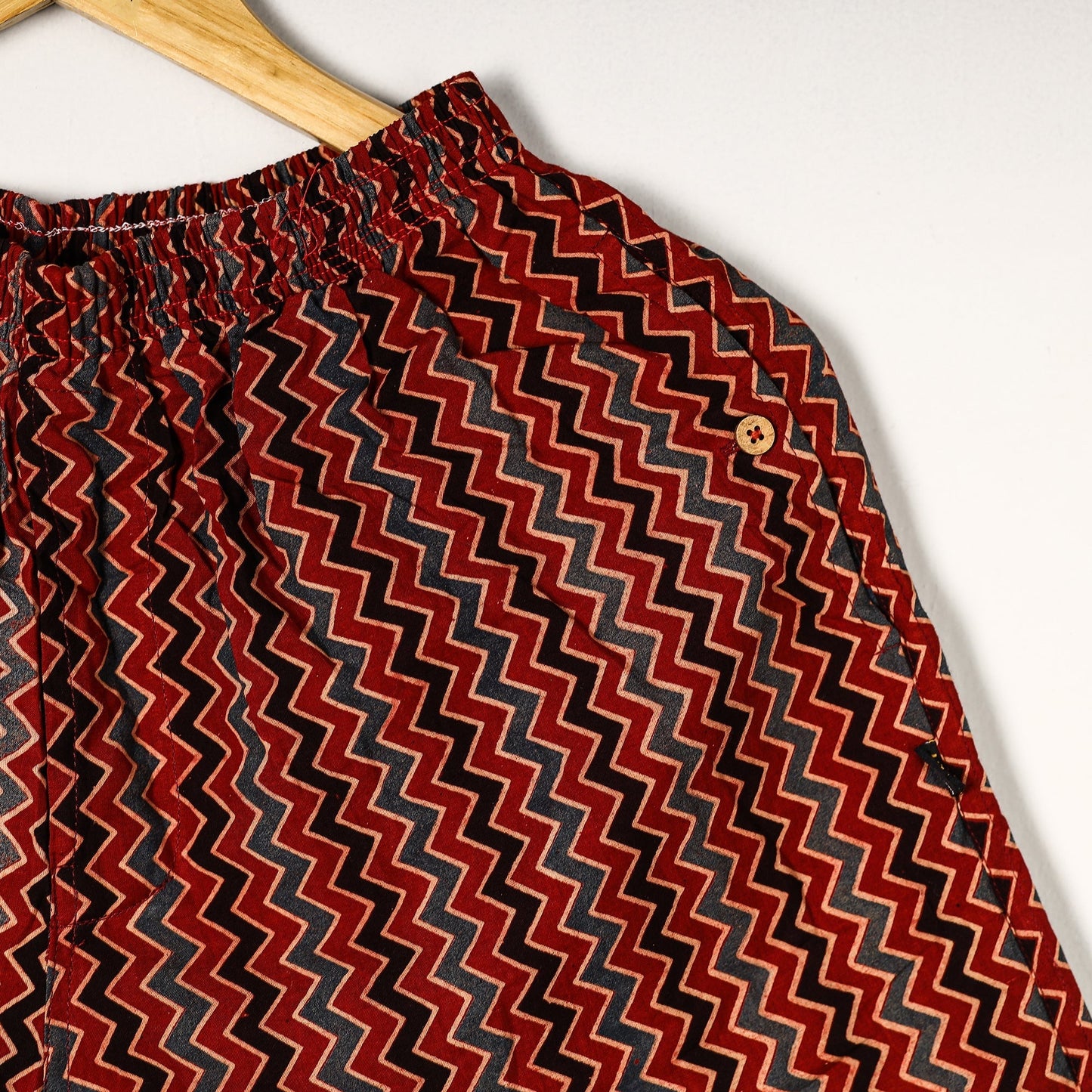 Buy Ajrakh Block Printed Cotton Unisex Boxer/Shorts Online at iTokri.com