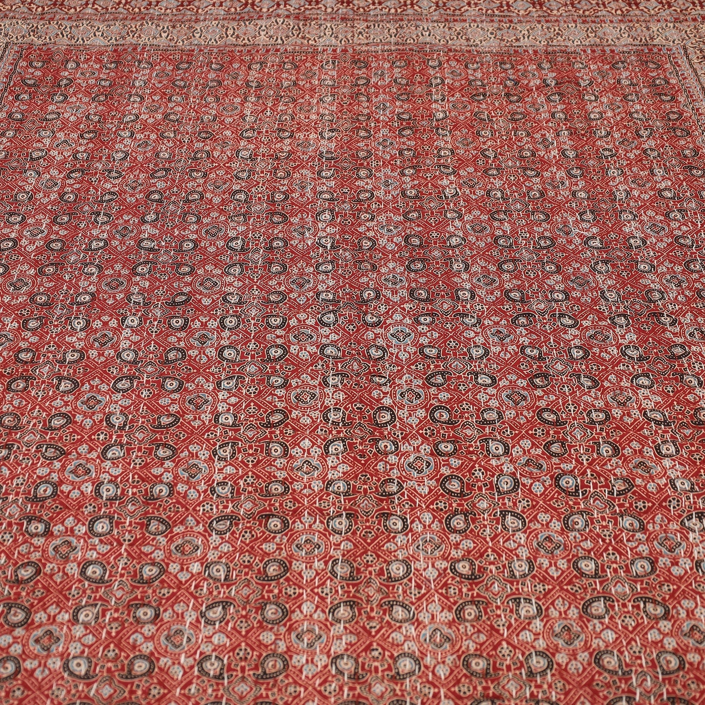 ajrakh double bed cover