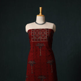 Ajrakh hand block print natural dyed cotton 2pc unstitched
