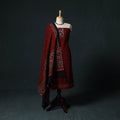 Ajrakh hand block print natural dyed cotton 2pc unstitched