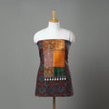 Red Ajrakh Print Cotton Patchwork Kurta Material (3m)