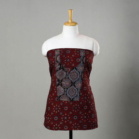 Buy Traditional Ajrakh Print Kurta Material Online in India