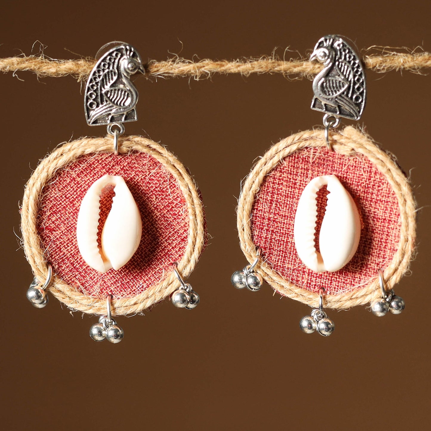 Alfiya Jute Fabart Handmade Earrings