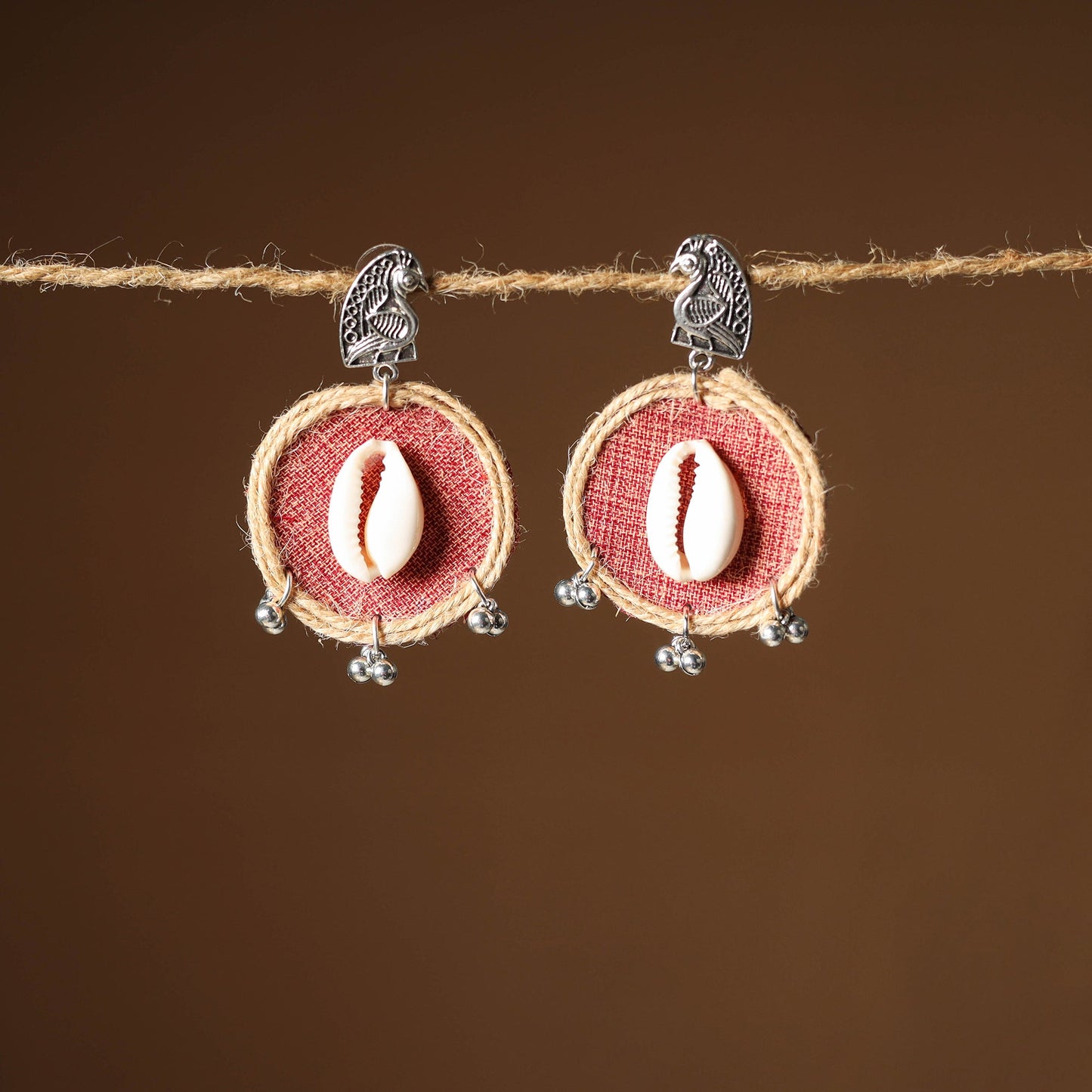 Alfiya Jute Fabart Handmade Earrings