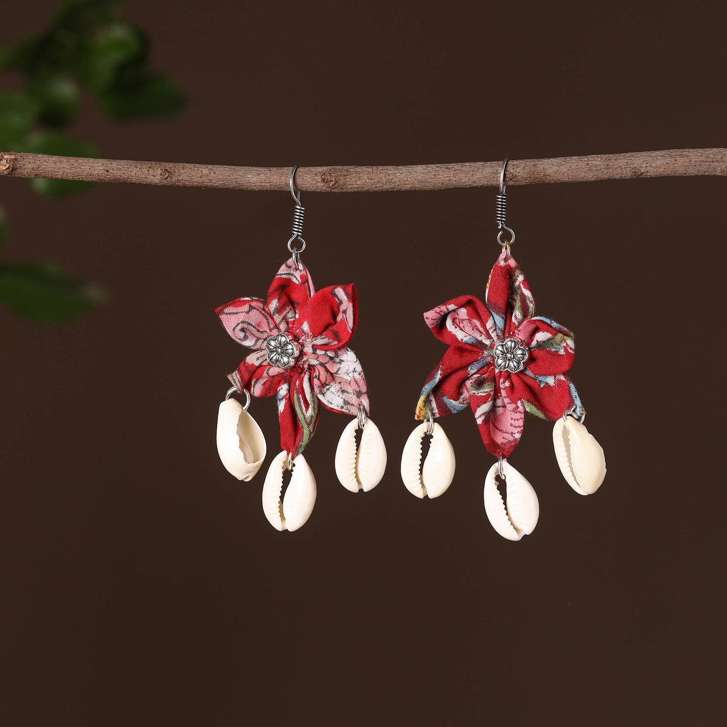 Anayza Fabart Phool Kali Shell Earrings  