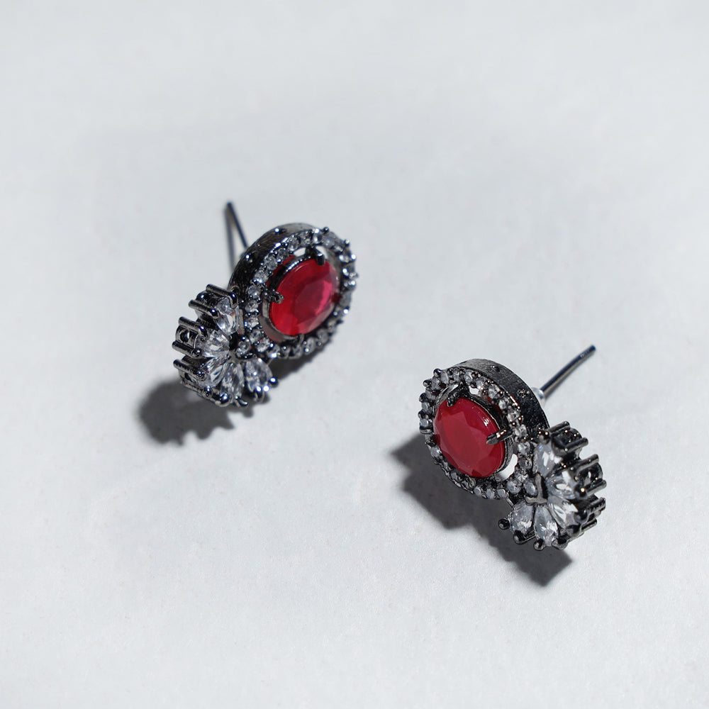  Antique Silver Finish Oxidised Brass Base Necklace Set 