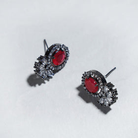  Antique Silver Finish Oxidised Brass Base Necklace Set 