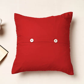  Applique Quilted Cotton Cushion Cover (16 x 16 in) 