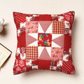  Applique Quilted Cotton Cushion Cover (16 x 16 in) 