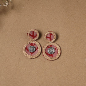 Arohi jute fabart handmade earrings - handcrafted