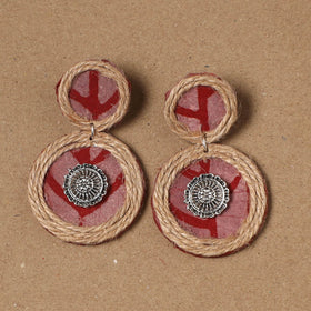 Arohi jute fabart handmade earrings - handcrafted