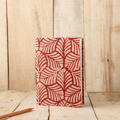  Art Block Print Fabric Cover Handmade Paper Notebook 