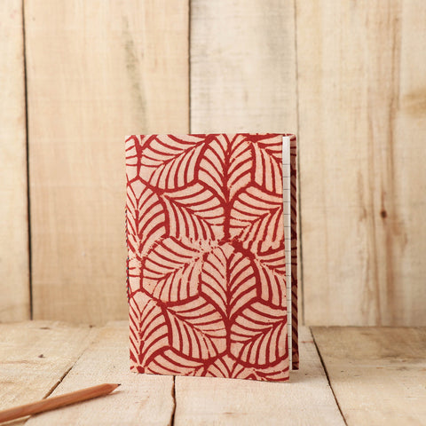  Art Block Print Fabric Cover Handmade Paper Notebook 
