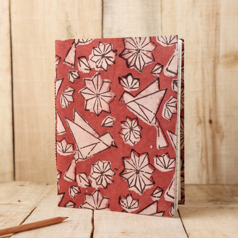 Buy Art Block Print Fabric Cover Handmade Paper Notebook Online at iTokri.com