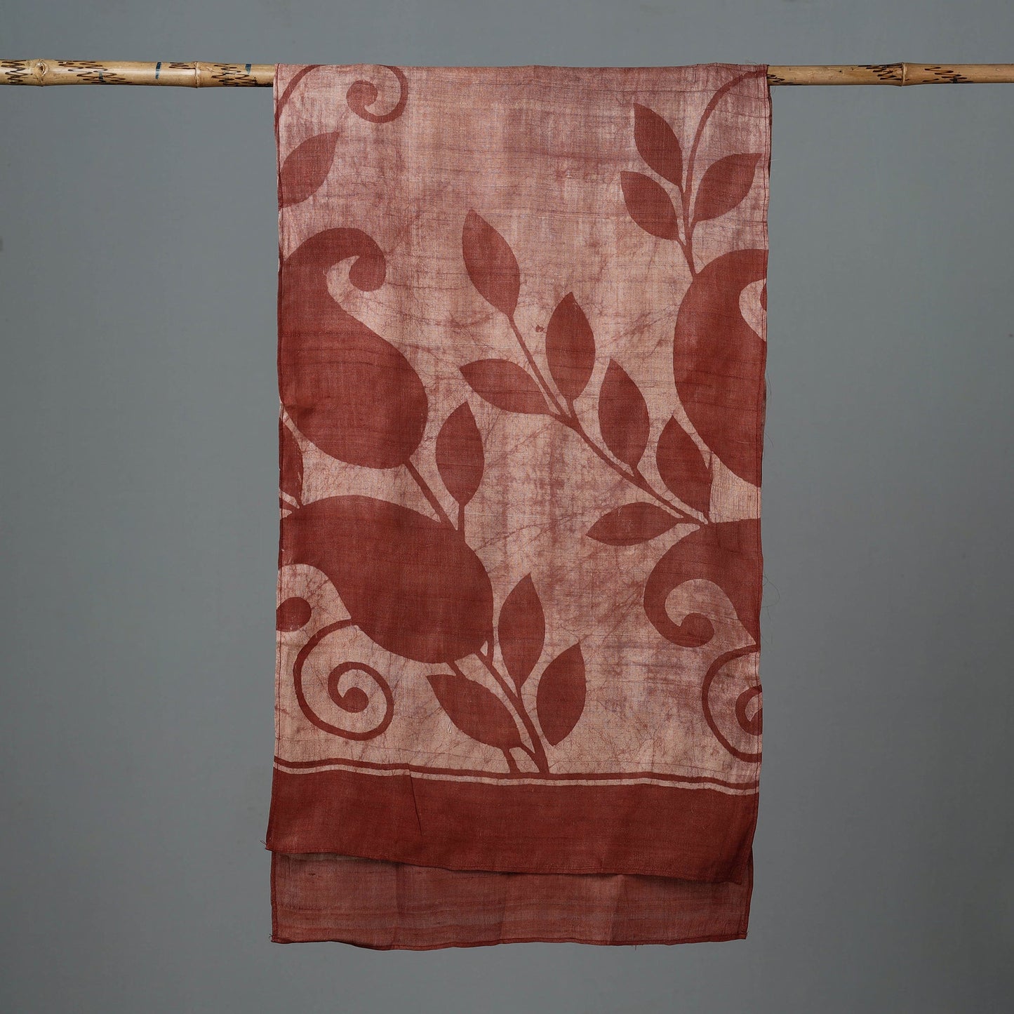  Block Art Print Natural Dyed Tussar Silk Bindaas Stole