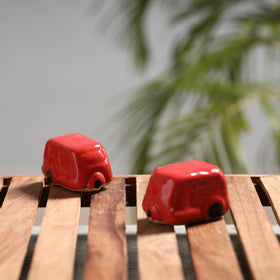  Handcrafted Ceramic Toys (Set of 2) 