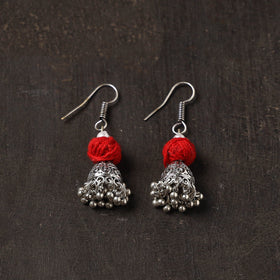 Ayushi german silver jhumki earrings - handcrafted