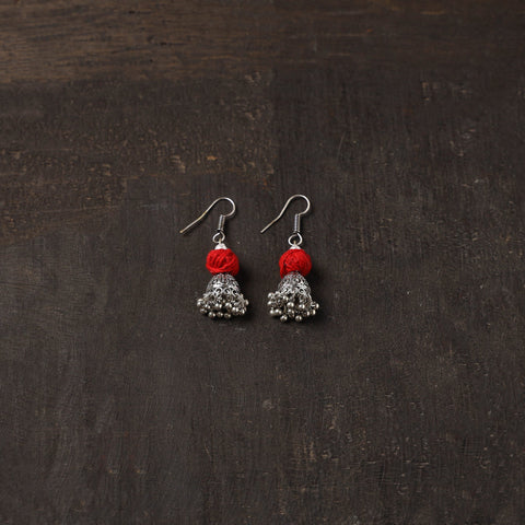 Ayushi german silver jhumki earrings - handcrafted