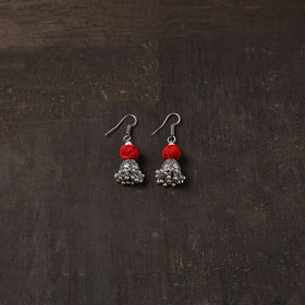 Ayushi german silver jhumki earrings - handcrafted