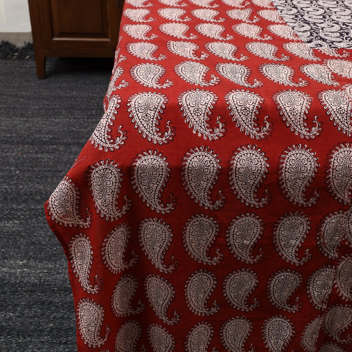 Bagh Print with Bagru Patch Cotton Bedsheet Set