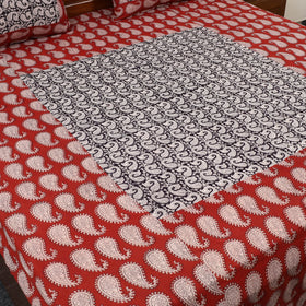 Bagh Print with Bagru Patch Cotton Bedsheet Set