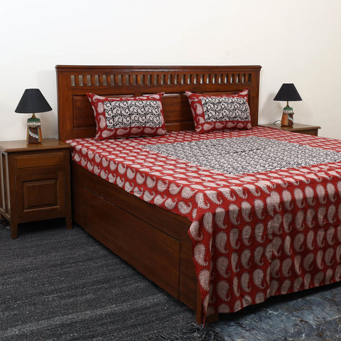 Bagh Print with Bagru Patch Cotton Bedsheet Set