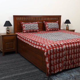 Bagh Print with Bagru Patch Cotton Bedsheet Set
