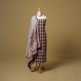 Bagh cotton 3pc unstitched dress material 48 - handcrafted