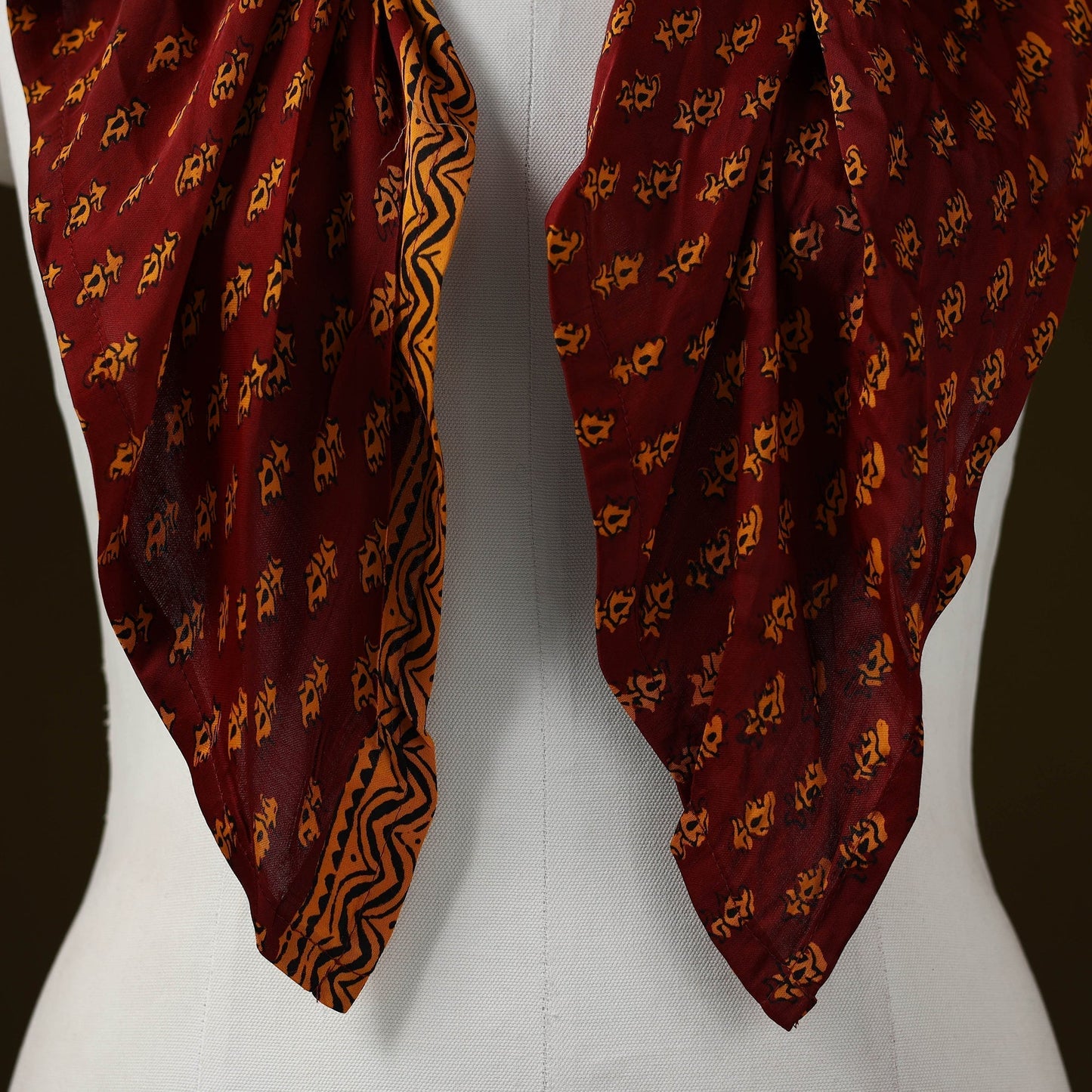 Bagh modal silk pendant necklace scarf 63 - handcrafted