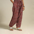 Red - bagh natural dyed cotton salwar 13 - handcrafted