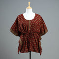 Bagh Block Printed Cotton Kaftan with Tie-Up Waist 