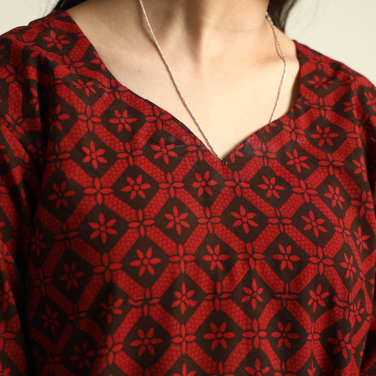 Buy Bagh Block Printing Cotton Kurta with Palazzo & Dupatta Set Online at iTokri.com