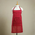 Buy Red Bagh Block Print Cotton Apron with Pocket