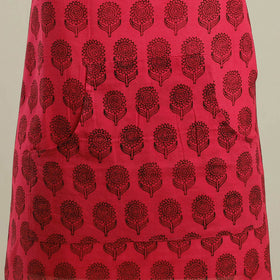 Buy Red Bagh Block Print Cotton Apron with Pocket