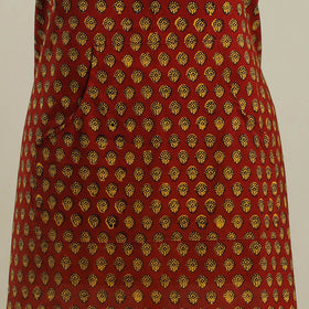 Buy Red Bagh Block Print Cotton Apron with Pocket