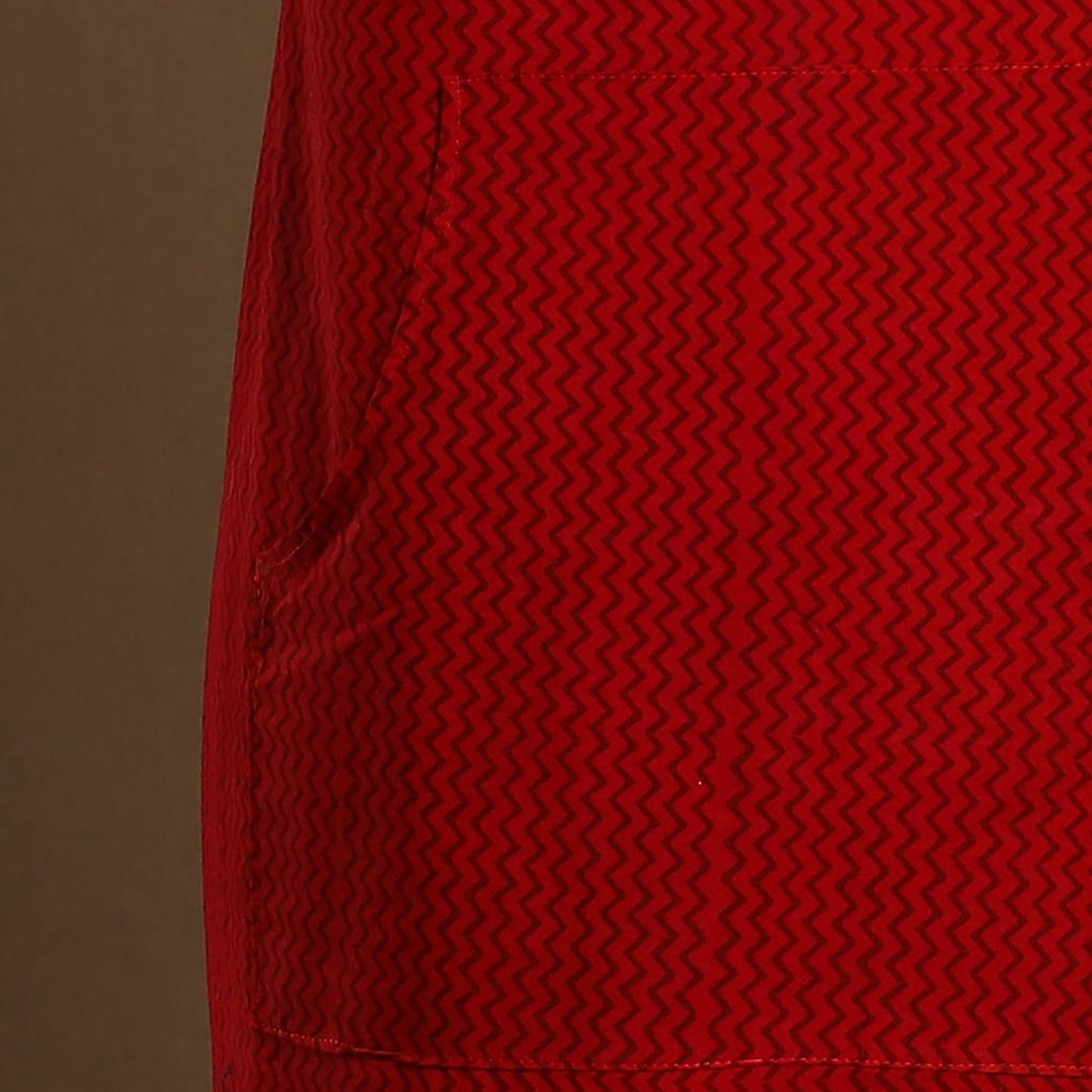 Buy Red Bagh Block Print Cotton Apron with Pocket