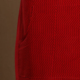 Buy Red Bagh Block Print Cotton Apron with Pocket