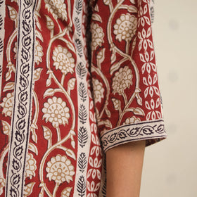 Red - bagh cotton suit set (set of 3) 01 - handcrafted