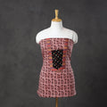 Red Bagh Print Cotton Kurta Material with Patchwork (3m) 