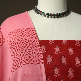 Bagh hand block print natural dyed cotton 3pc unstitched