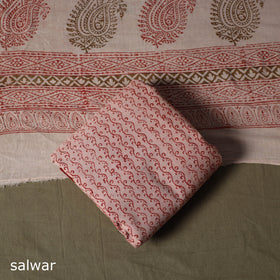 Bagh hand block print natural dyed cotton 3pc unstitched