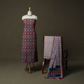 Bagh hand block print natural dyed cotton 3pc unstitched